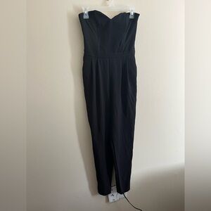 Black Strapless Jumpsuit